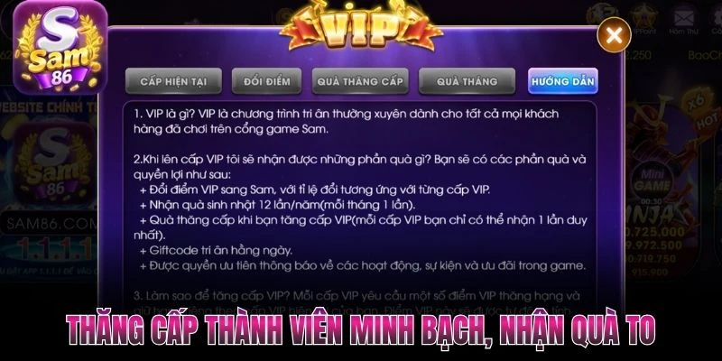 Thăng cấp thành viên minh bạch, nhận quà to