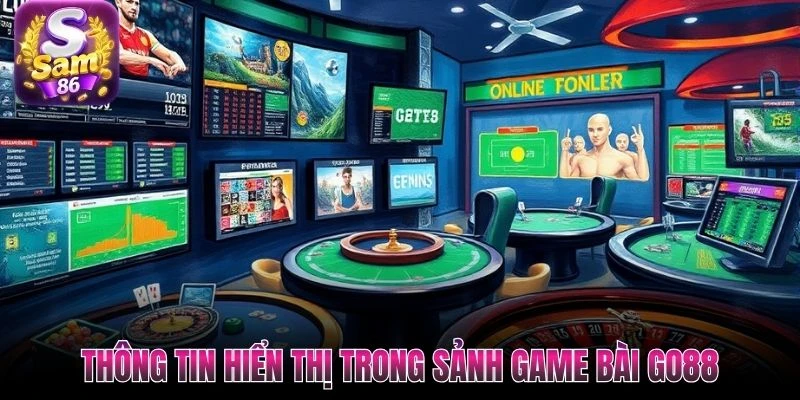 Thông tin hiển thị trong sảnh game bài Go88 Thông tin hiển thị trong sảnh game bài Go88